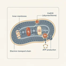 CoQ10 in the mitochondrial electron transport chain